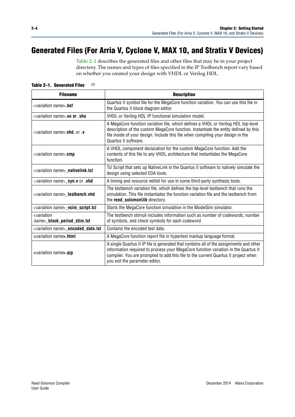 Altera Reed-Solomon Compiler User Manual | Page 12 / 36