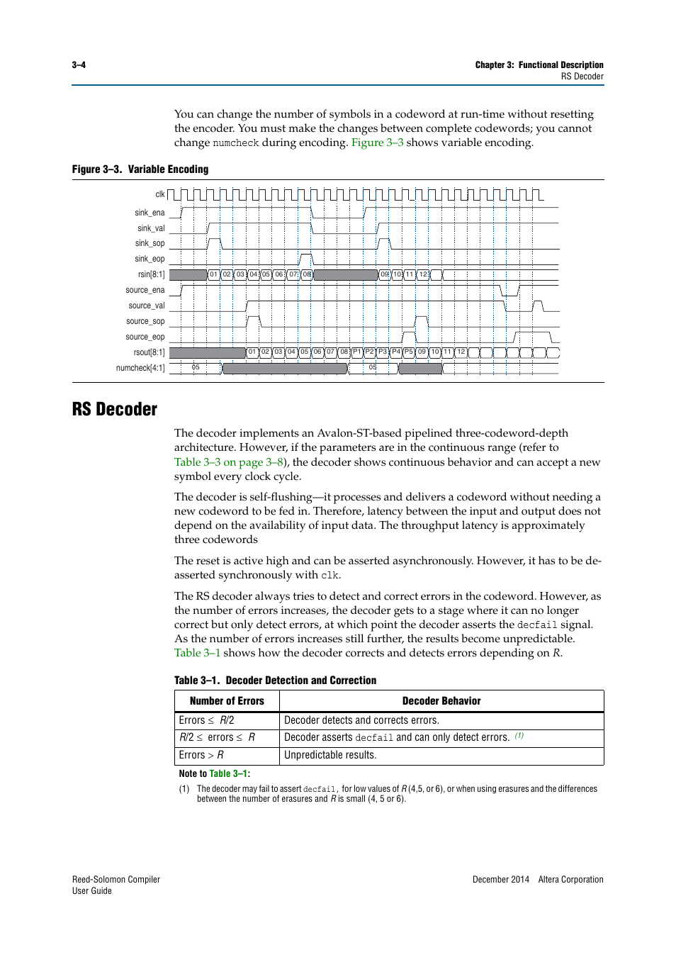 Rs decoder, Rs decoder –4 | Altera Reed-Solomon Compiler User Manual | Page 22 / 36