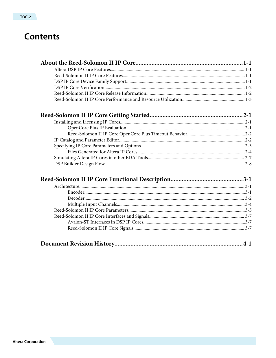 Altera Reed-Solomon II MegaCore Function User Manual | Page 2 / 29