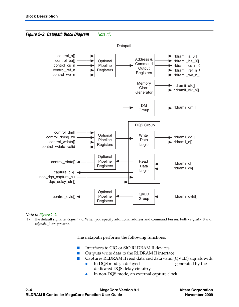 Altera RLDRAM II Controller MegaCore Function User Manual | Page 14 / 62