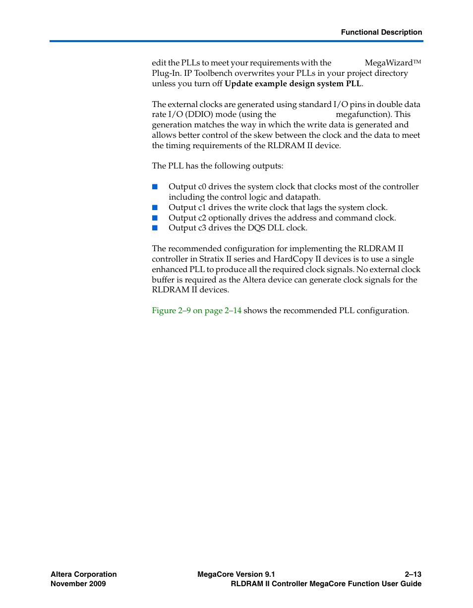 Altera RLDRAM II Controller MegaCore Function User Manual | Page 23 / 62