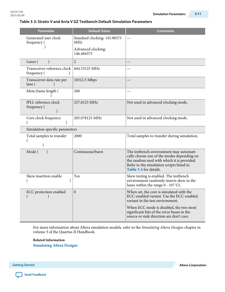 Altera SerialLite III Streaming MegaCore Function User Manual | Page 20 / 68