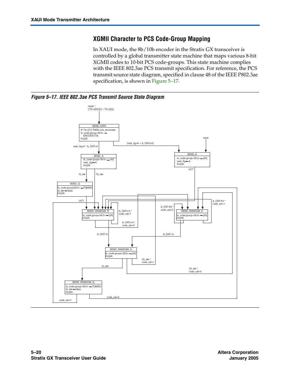 Xgmii character to pcs code-group mapping | Altera Stratix GX Transceiver User Manual | Page 132 / 318
