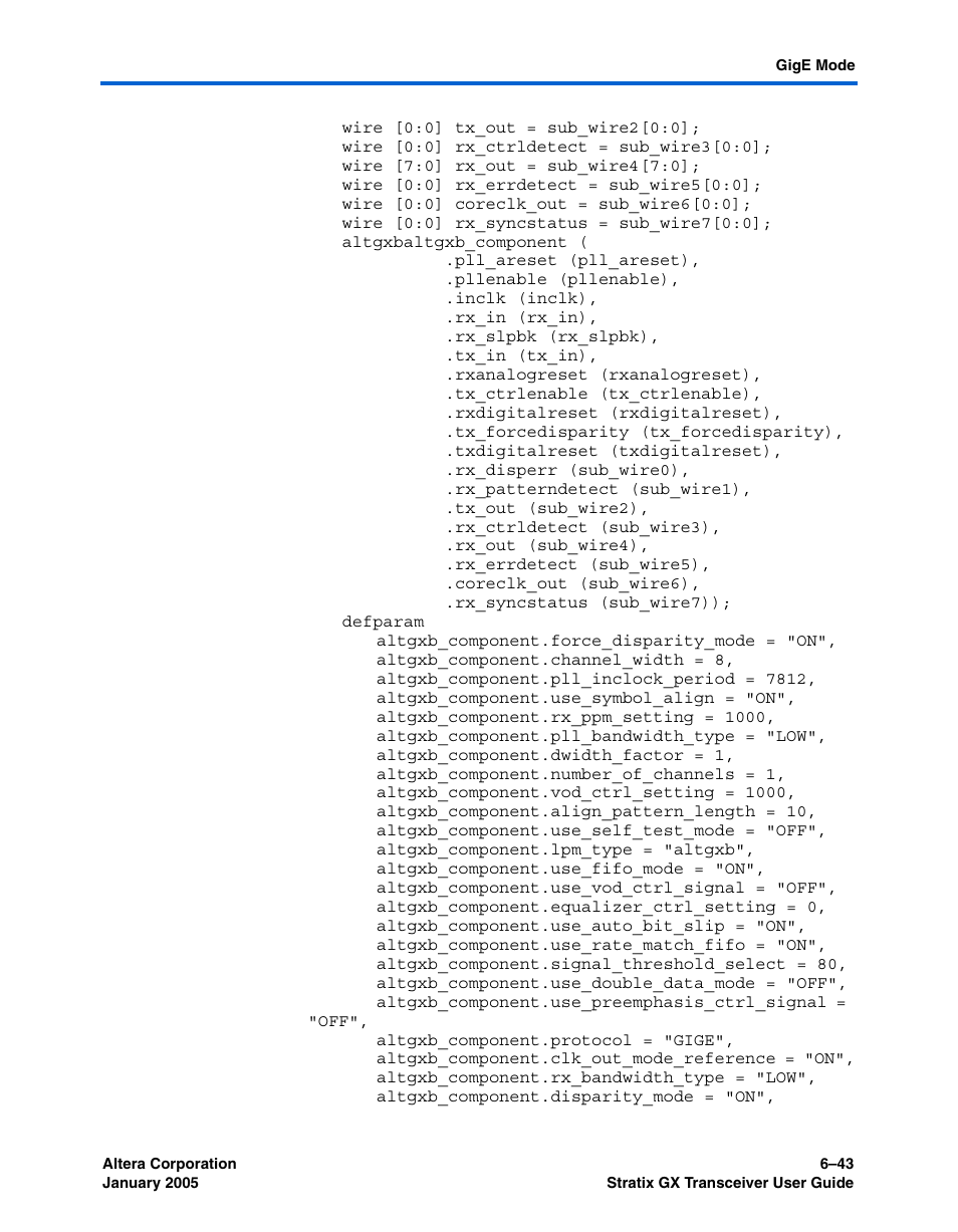 Altera Stratix GX Transceiver User Manual | Page 197 / 318