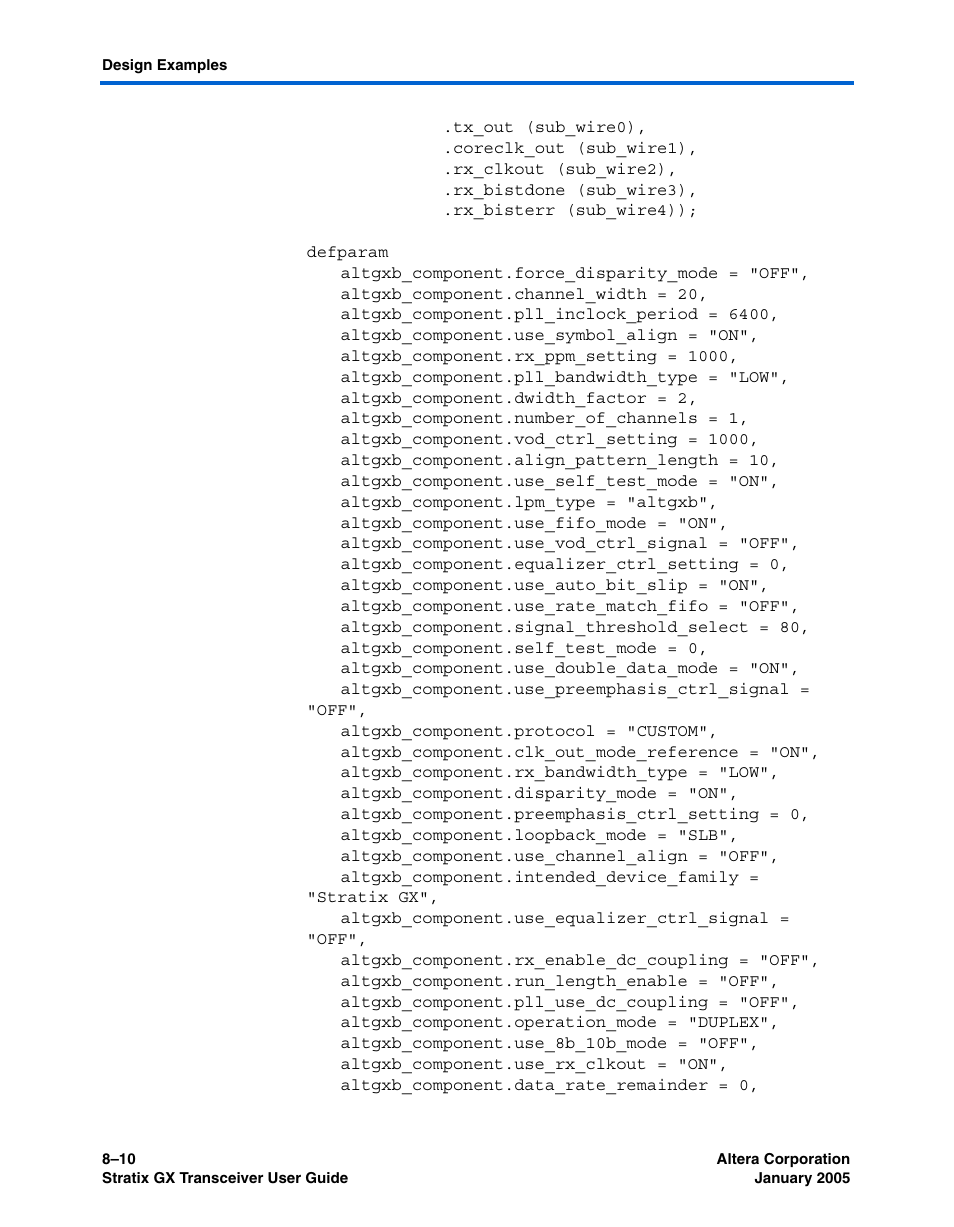 Altera Stratix GX Transceiver User Manual | Page 214 / 318