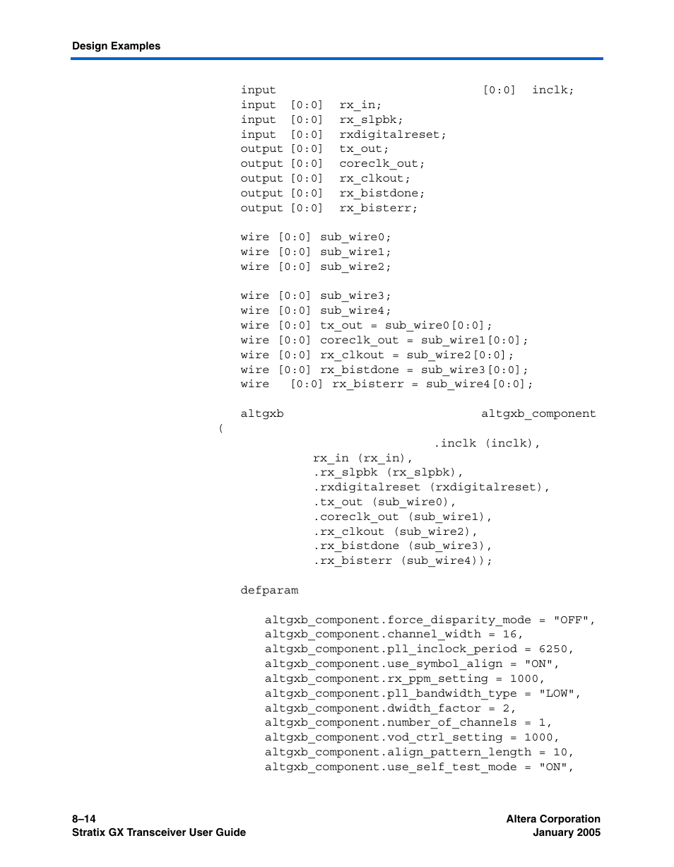 Altera Stratix GX Transceiver User Manual | Page 218 / 318