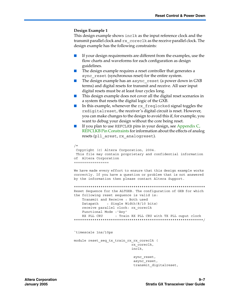 Altera Stratix GX Transceiver User Manual | Page 233 / 318