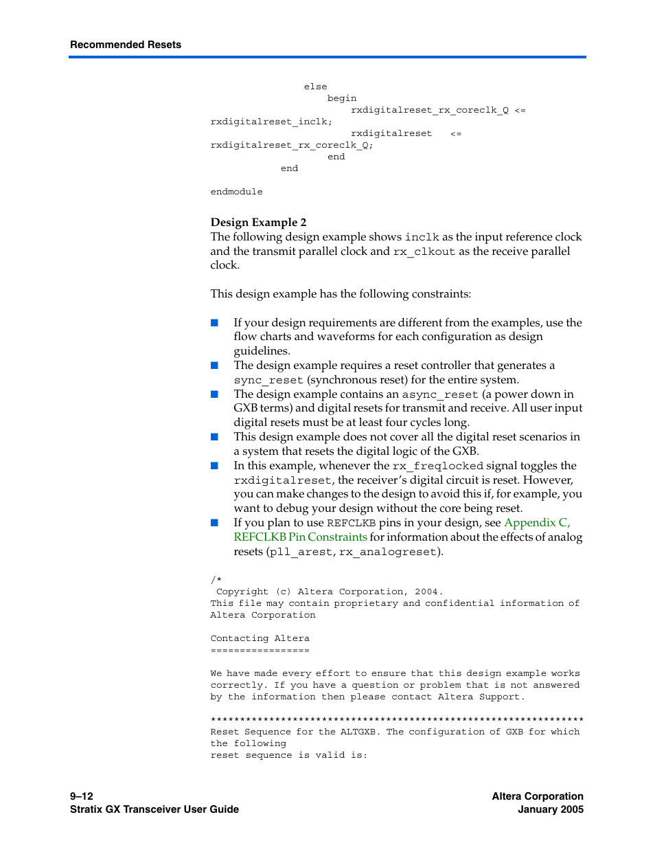 Altera Stratix GX Transceiver User Manual | Page 238 / 318