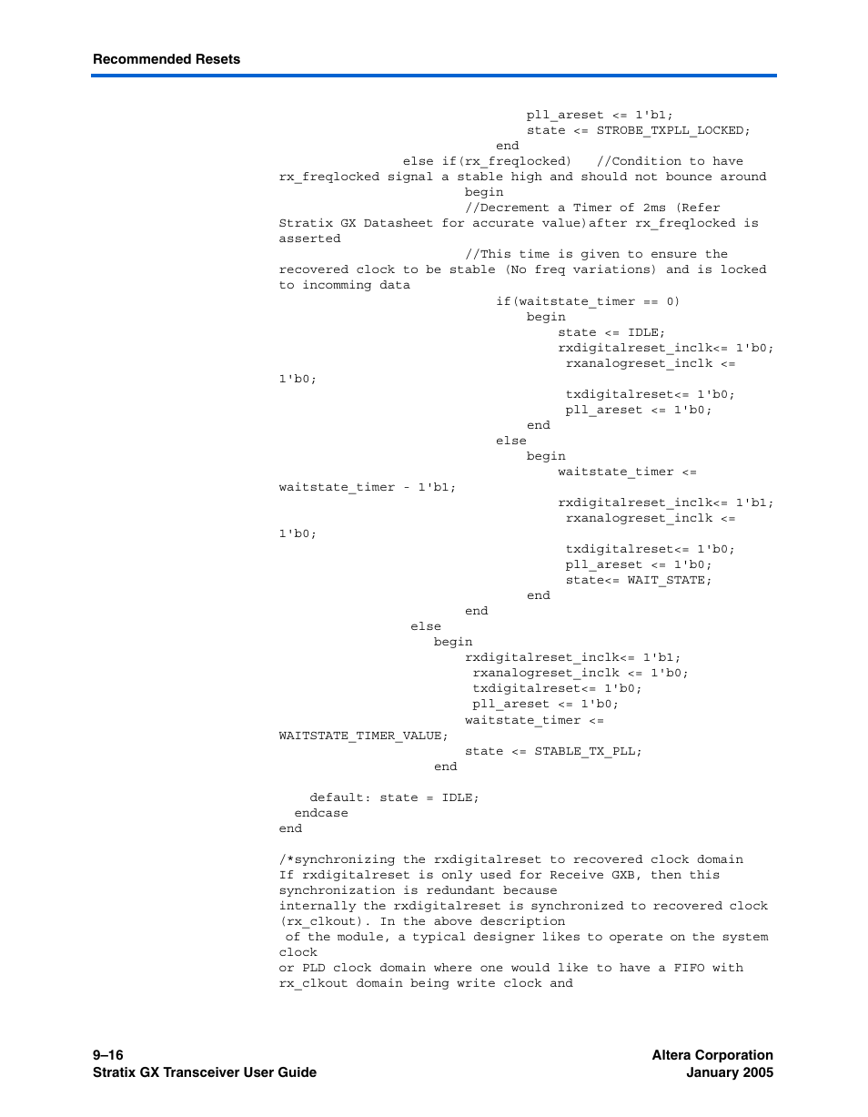 Altera Stratix GX Transceiver User Manual | Page 242 / 318