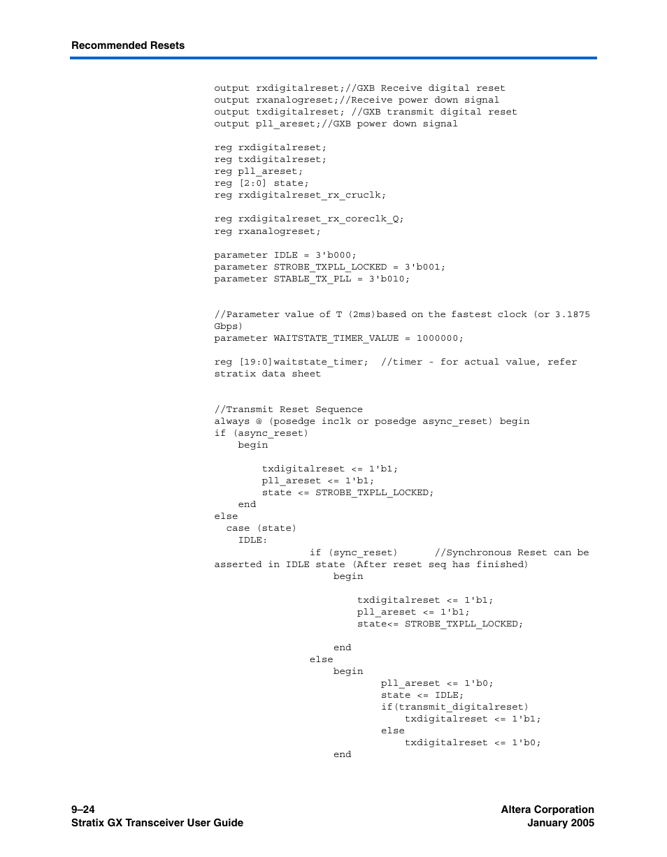 Altera Stratix GX Transceiver User Manual | Page 250 / 318