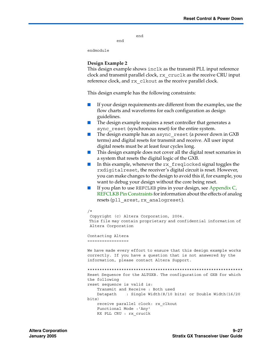 Altera Stratix GX Transceiver User Manual | Page 253 / 318