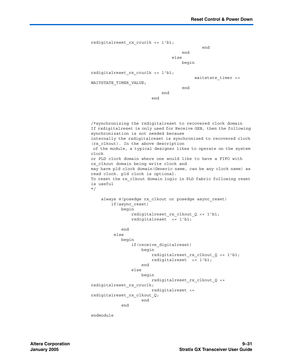 Altera Stratix GX Transceiver User Manual | Page 257 / 318