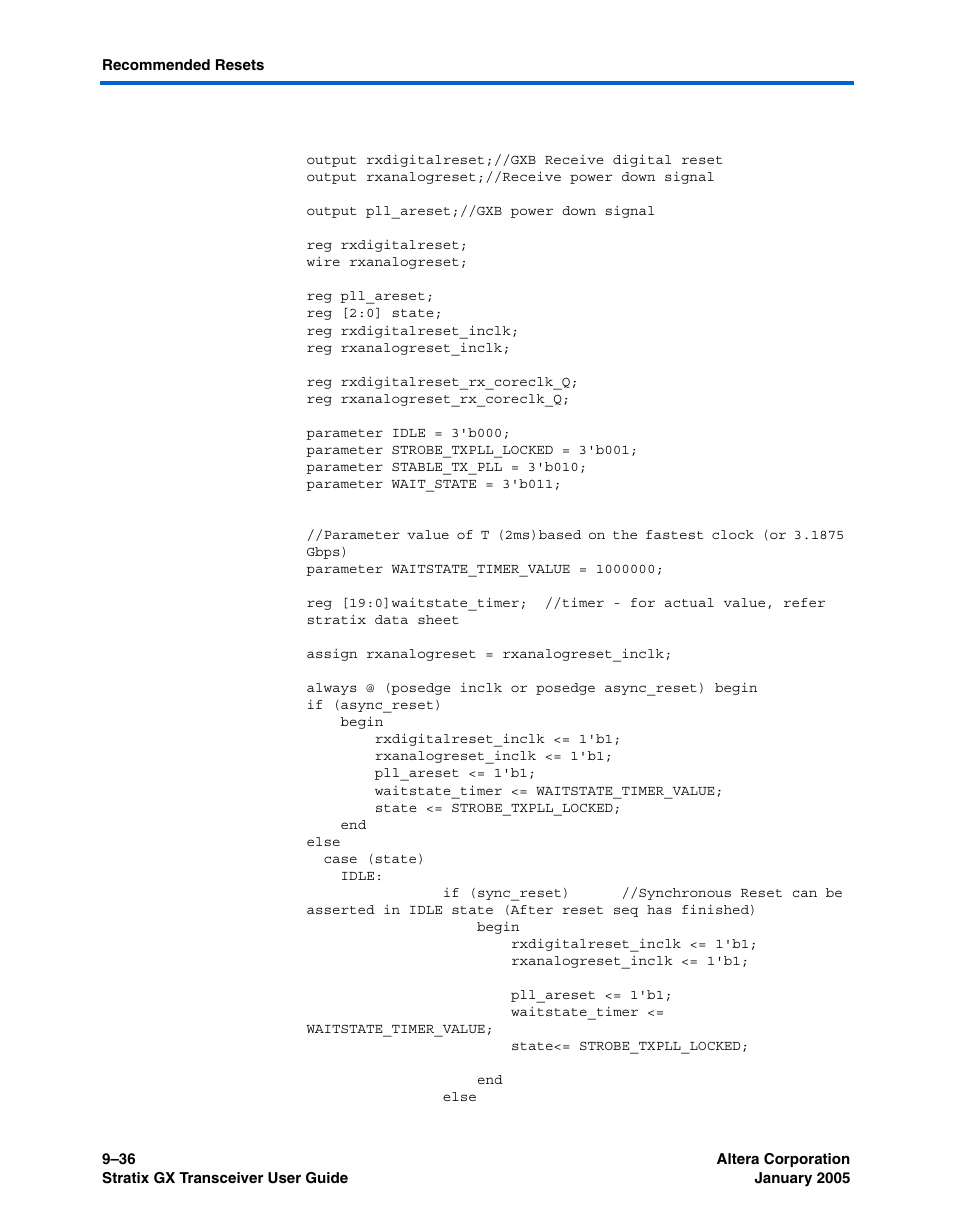 Altera Stratix GX Transceiver User Manual | Page 262 / 318