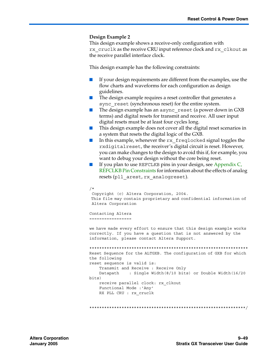Altera Stratix GX Transceiver User Manual | Page 275 / 318