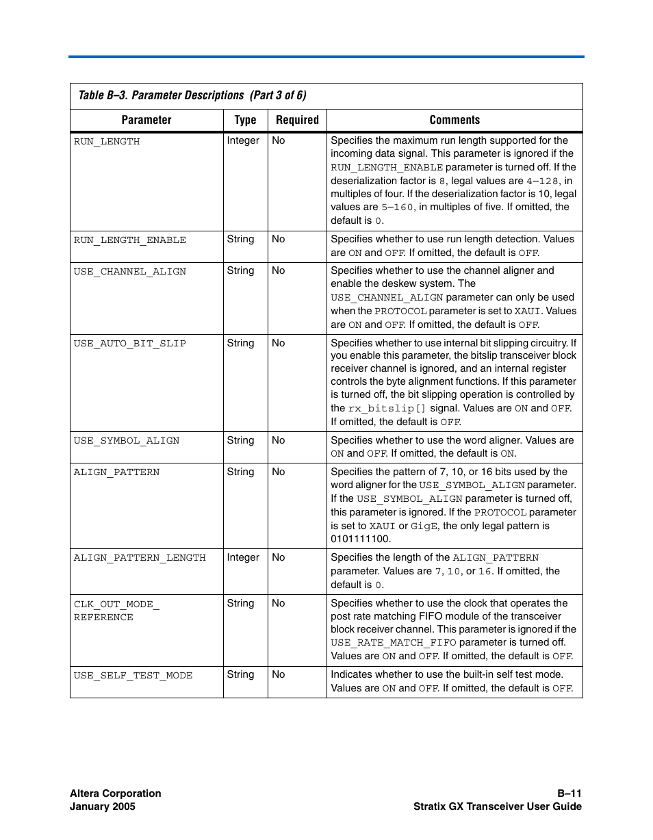 Altera Stratix GX Transceiver User Manual | Page 307 / 318