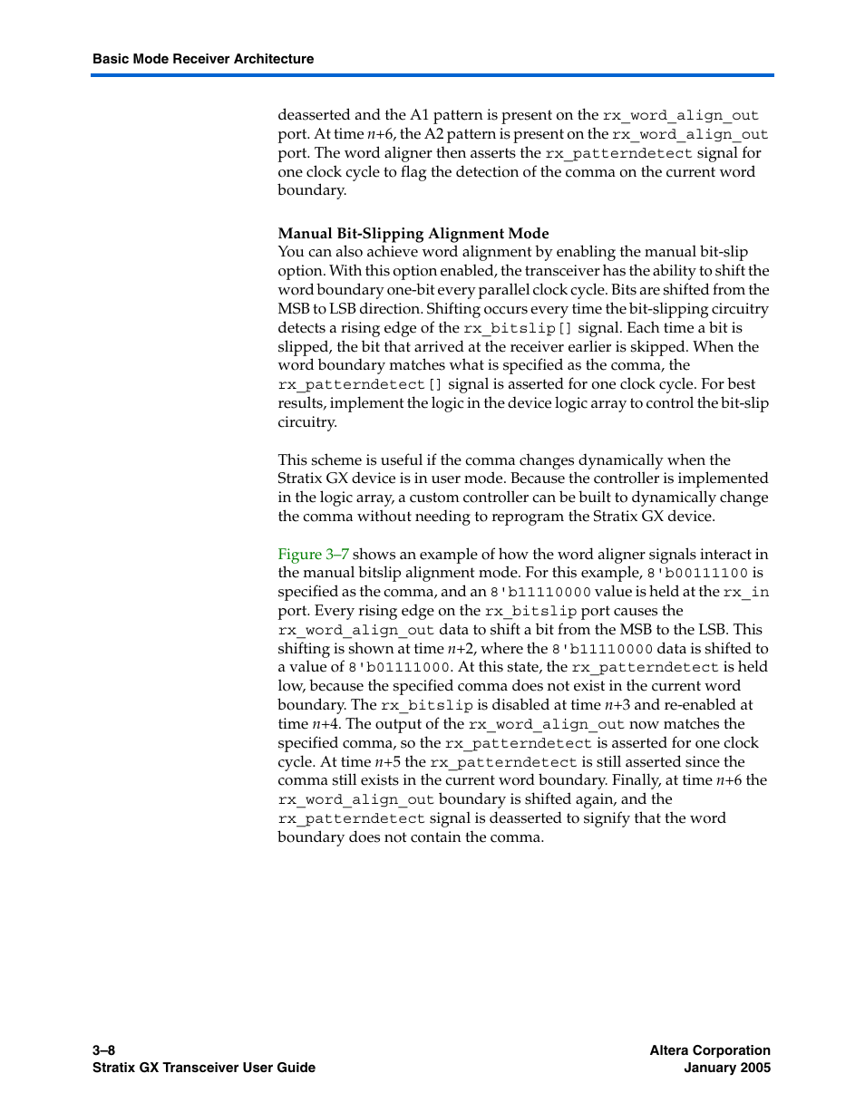 Altera Stratix GX Transceiver User Manual | Page 54 / 318