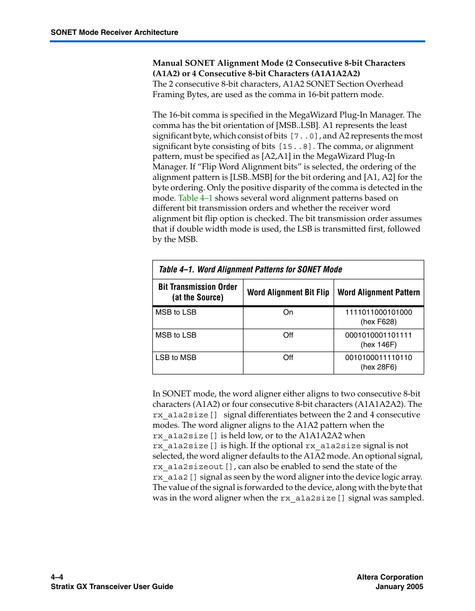 Altera Stratix GX Transceiver User Manual | Page 86 / 318