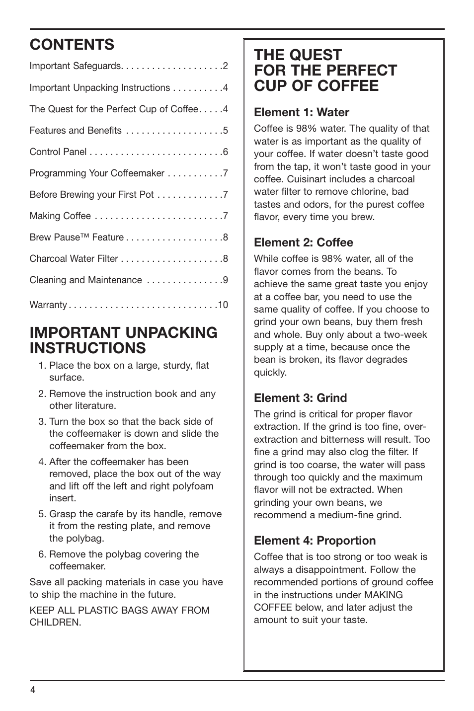 Cuisinart BREW CENTRAL DCC-2700 User Manual | Page 4 / 12