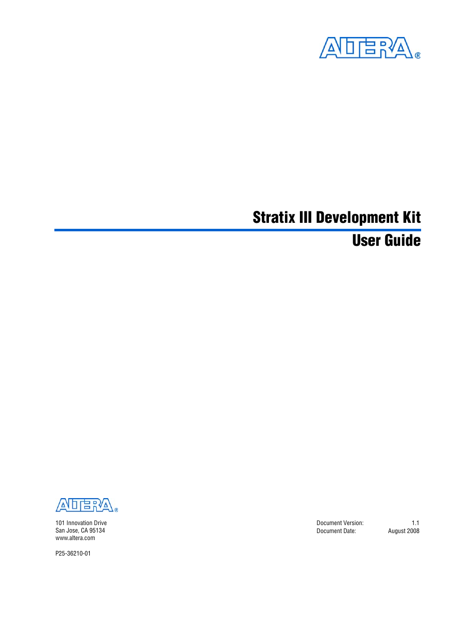 Altera Stratix III User Manual | 34 pages