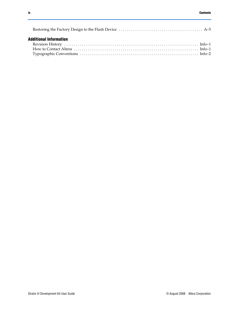 Additional information | Altera Stratix III User Manual | Page 4 / 34