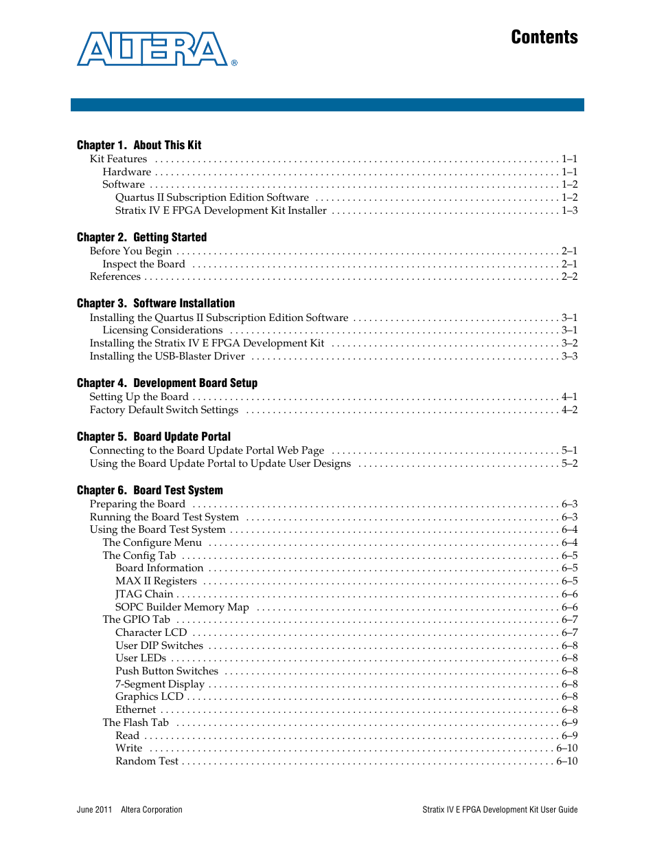 Altera Stratix IV E FPGA User Manual | Page 3 / 58