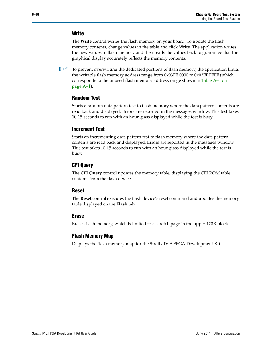 Write –10 random test –10 | Altera Stratix IV E FPGA User Manual | Page 36 / 58