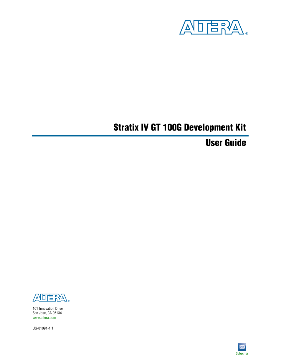 Altera Stratix IV GT 100G User Manual | 64 pages