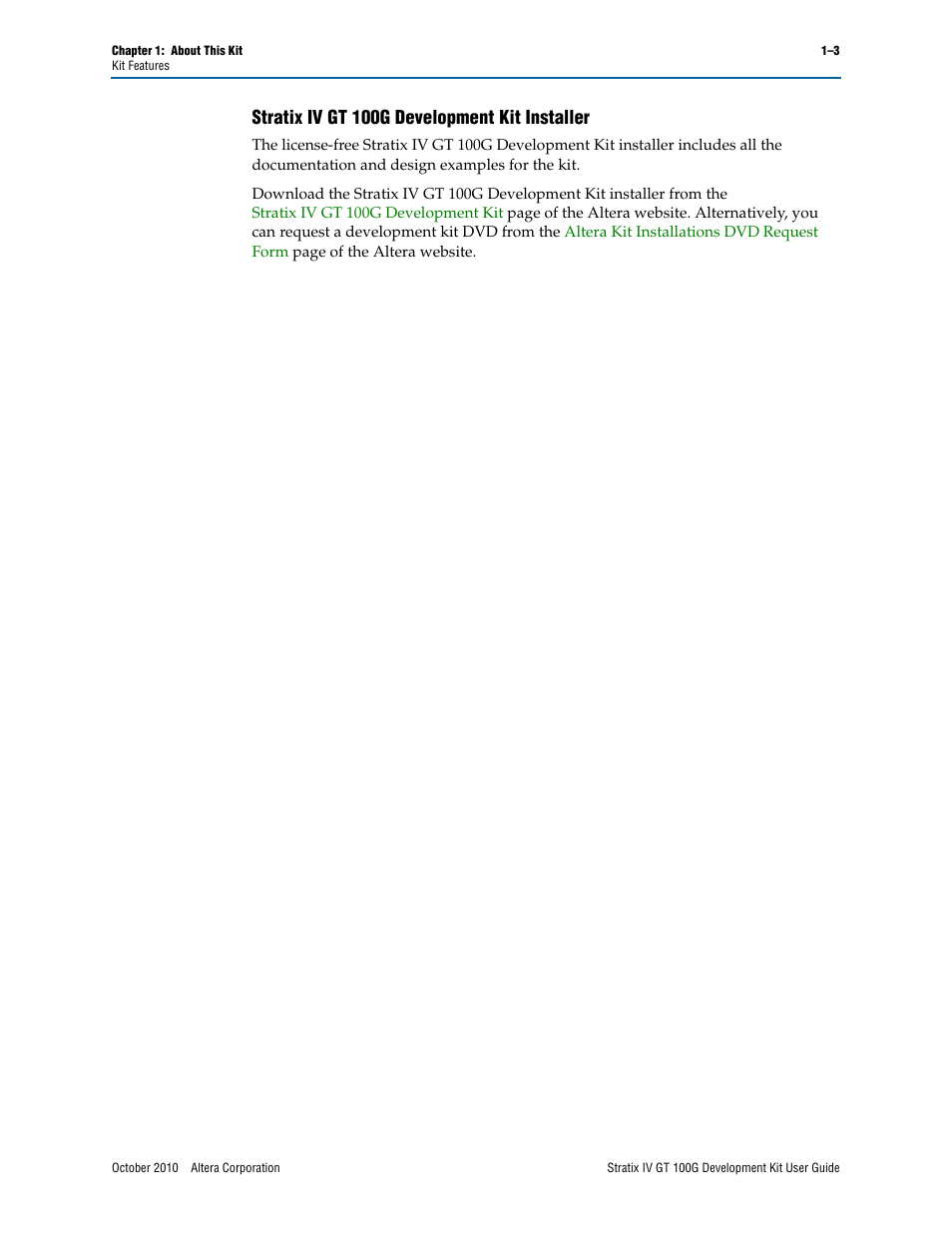 Stratix iv gt 100g development kit installer –3, Stratix iv gt 100g development kit installer | Altera Stratix IV GT 100G User Manual | Page 9 / 64
