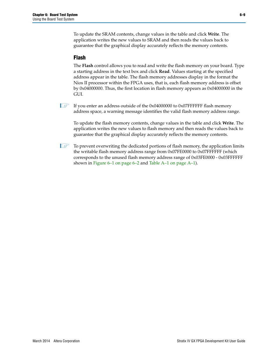 Flash | Altera Stratix IV GX FPGA User Manual | Page 33 / 58