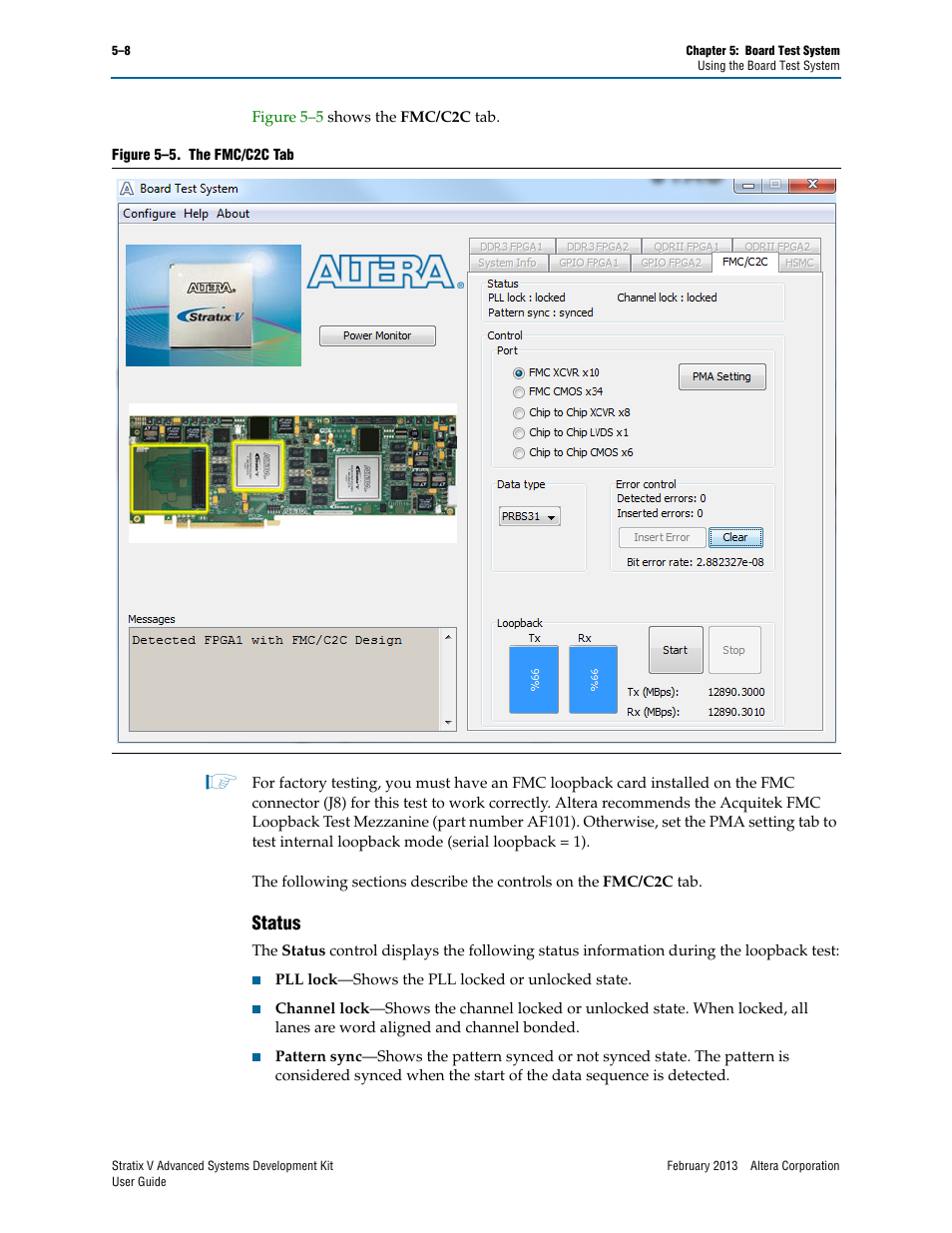 Status, Status –8 | Altera Stratix V Advanced Systems User Manual | Page 26 / 42