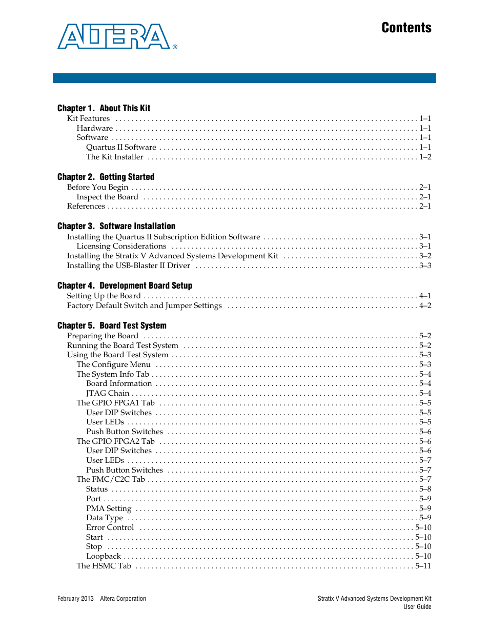 Altera Stratix V Advanced Systems User Manual | Page 3 / 42