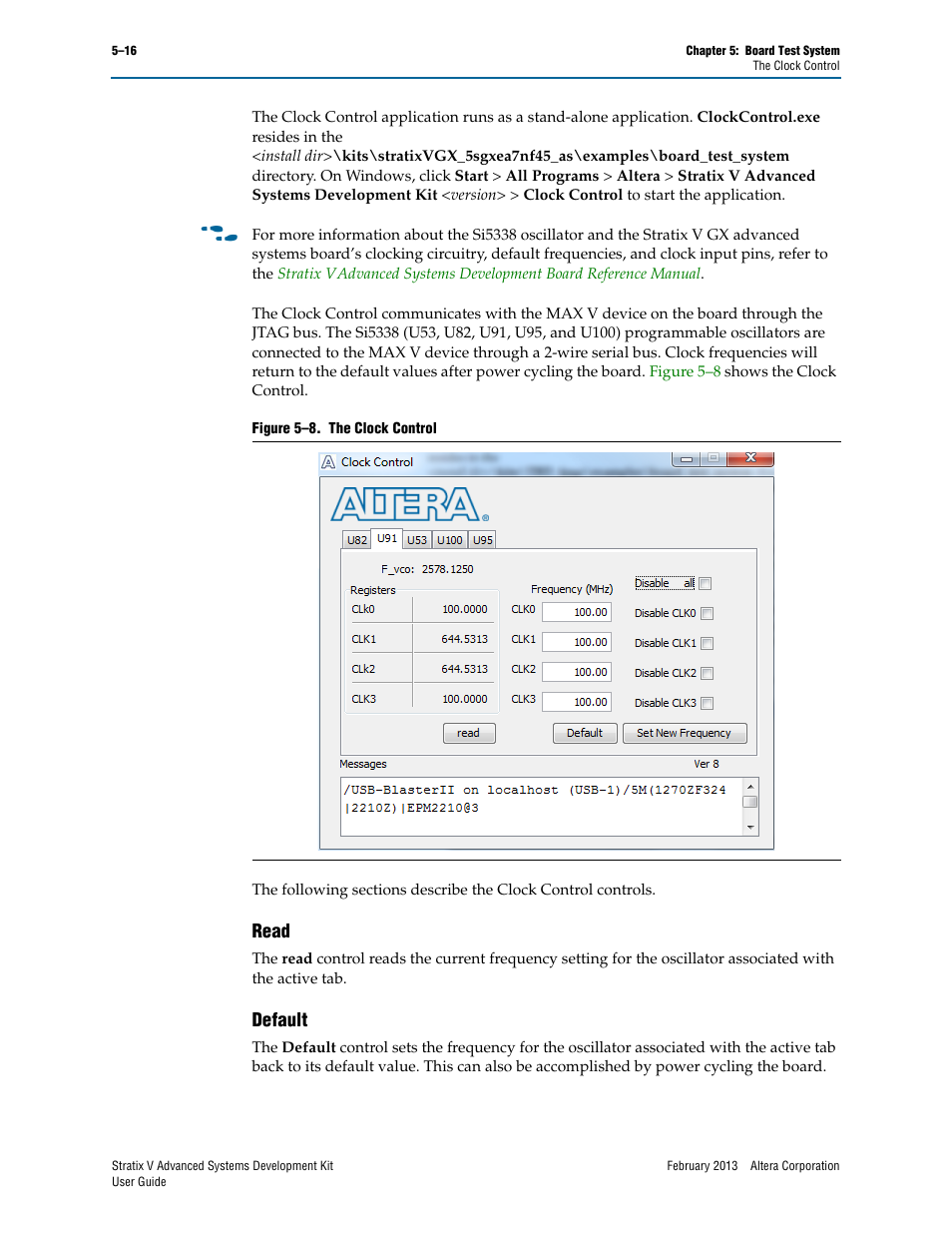 Read, Default, Read –16 default –16 | Altera Stratix V Advanced Systems User Manual | Page 34 / 42