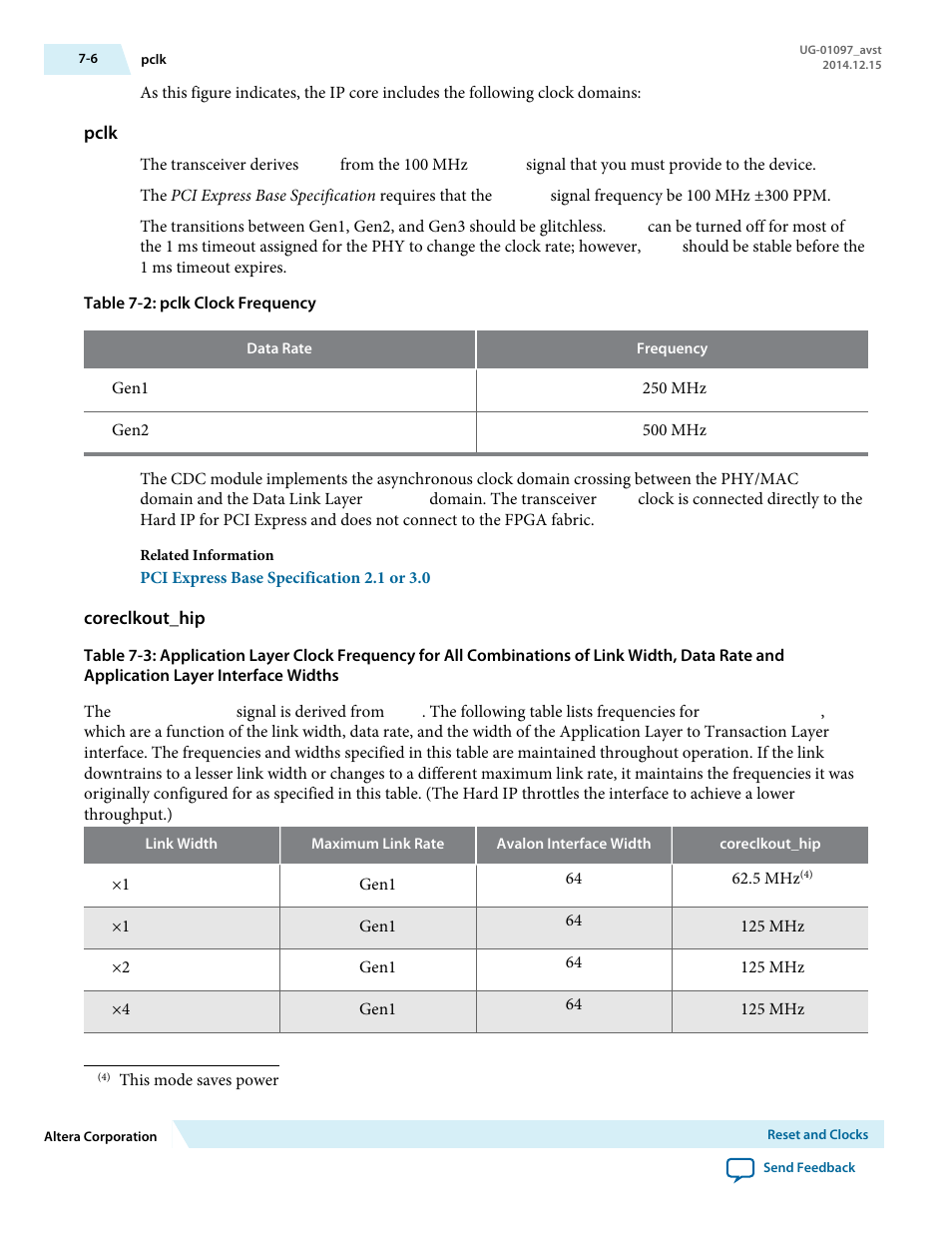 Pclk, Coreclkout_hip | Altera Stratix V Avalon-ST User Manual | Page 150 / 293