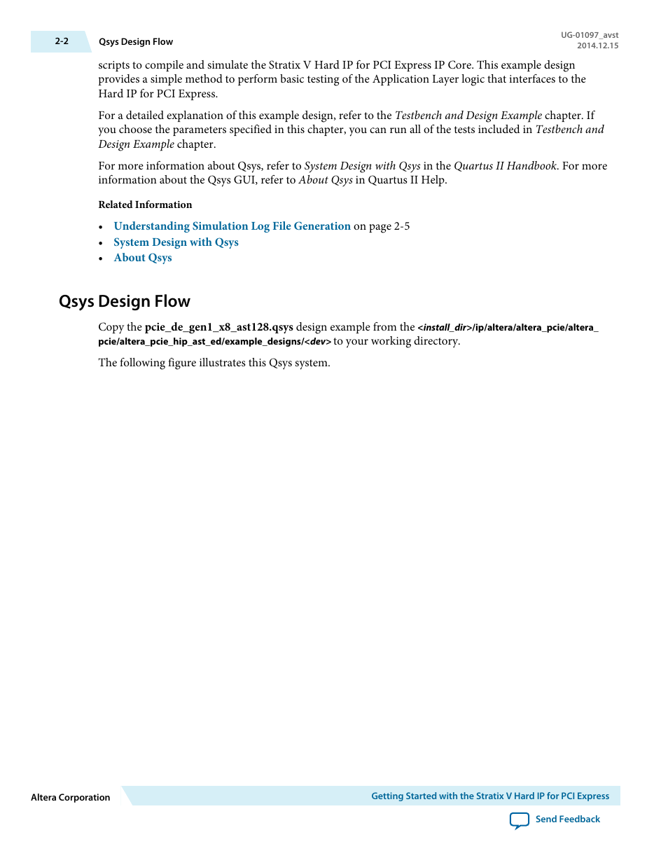 Qsys design flow | Altera Stratix V Avalon-ST User Manual | Page 16 / 293