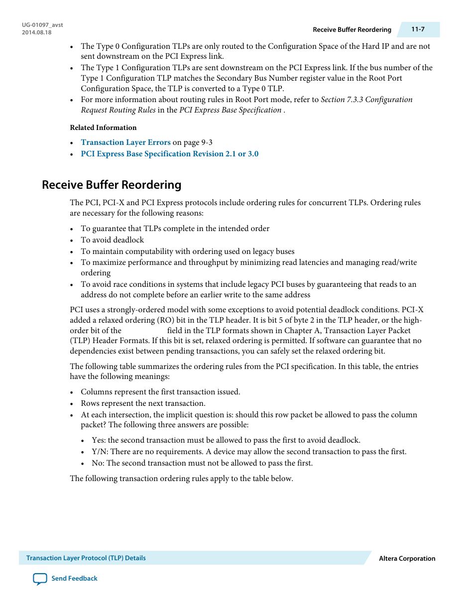 Receive buffer reordering | Altera Stratix V Avalon-ST User Manual | Page 190 / 293