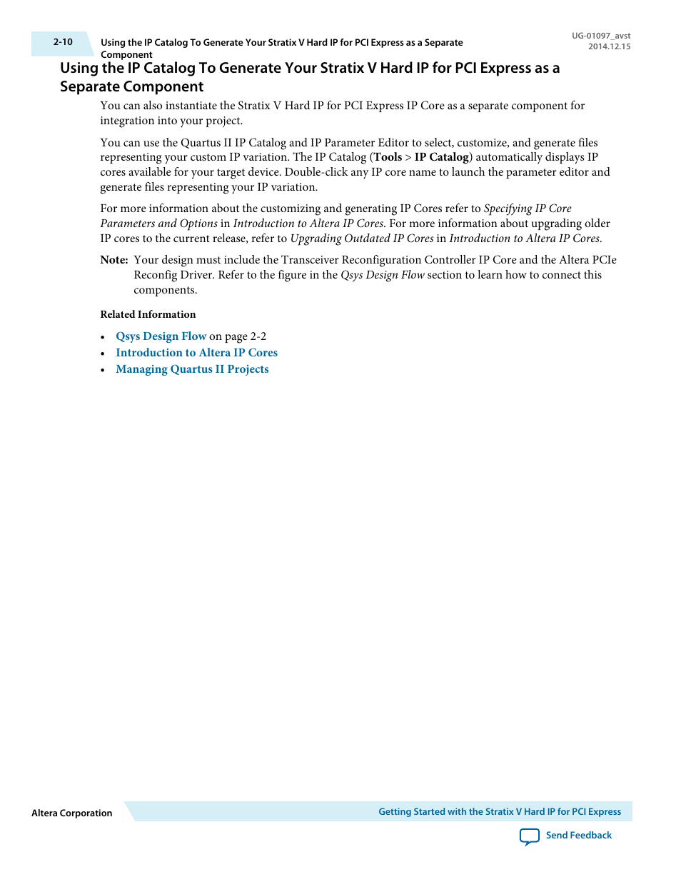 Altera Stratix V Avalon-ST User Manual | Page 24 / 293