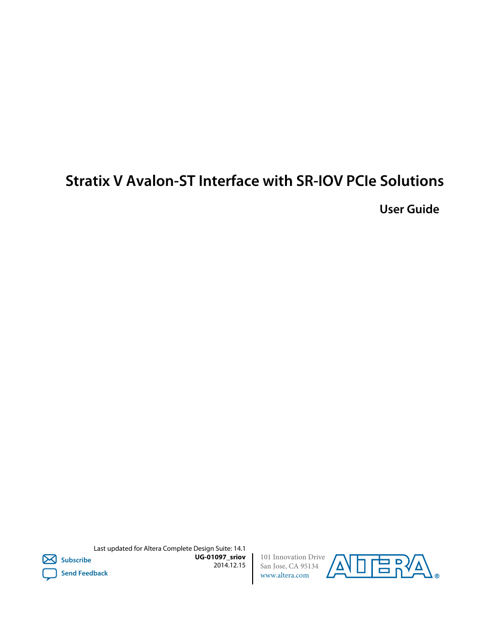 Altera Stratix V Avalon-ST User Manual | 158 pages
