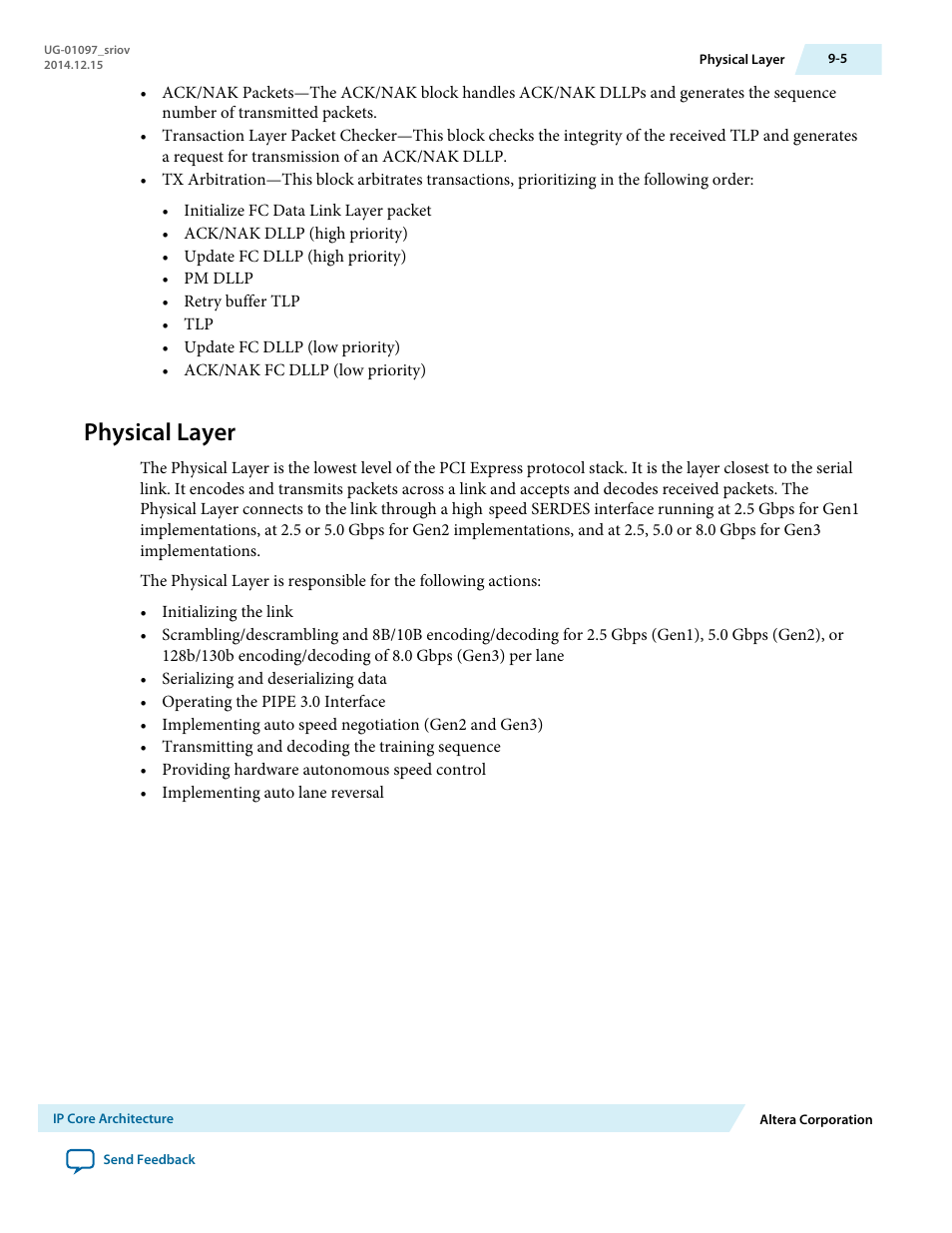 Physical layer | Altera Stratix V Avalon-ST User Manual | Page 129 / 158