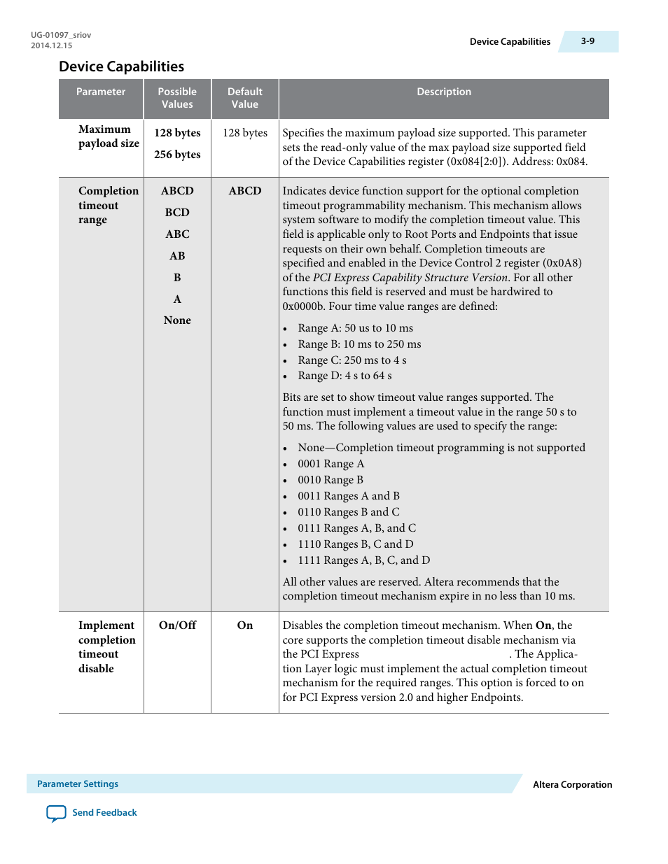 Device capabilities | Altera Stratix V Avalon-ST User Manual | Page 29 / 158