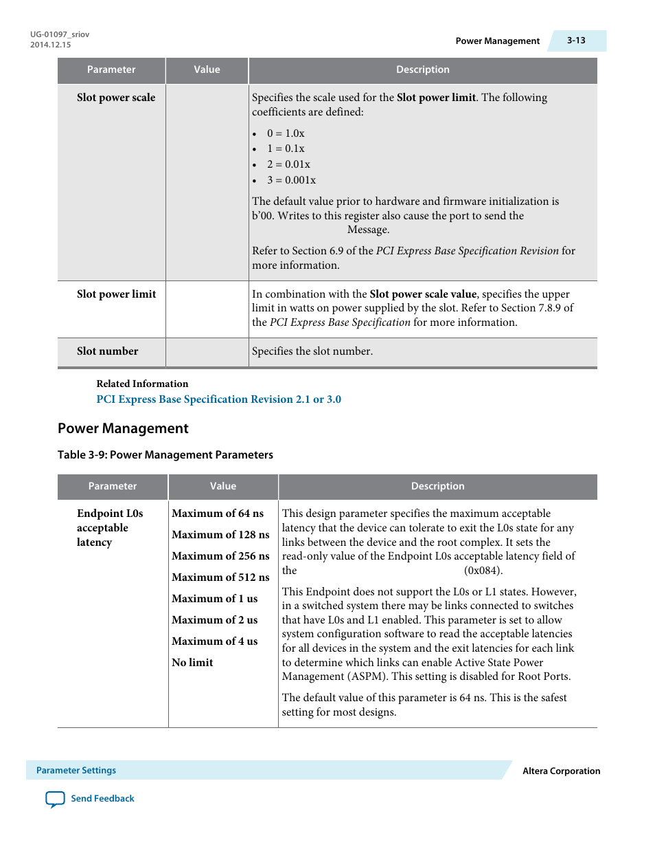 Power management | Altera Stratix V Avalon-ST User Manual | Page 33 / 158