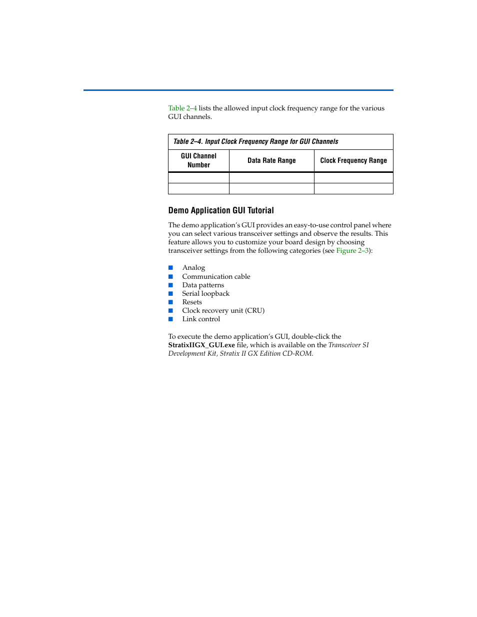 Demo application gui tutorial, Demo application gui tutorial -10 | Altera Transceiver SI User Manual | Page 19 / 38