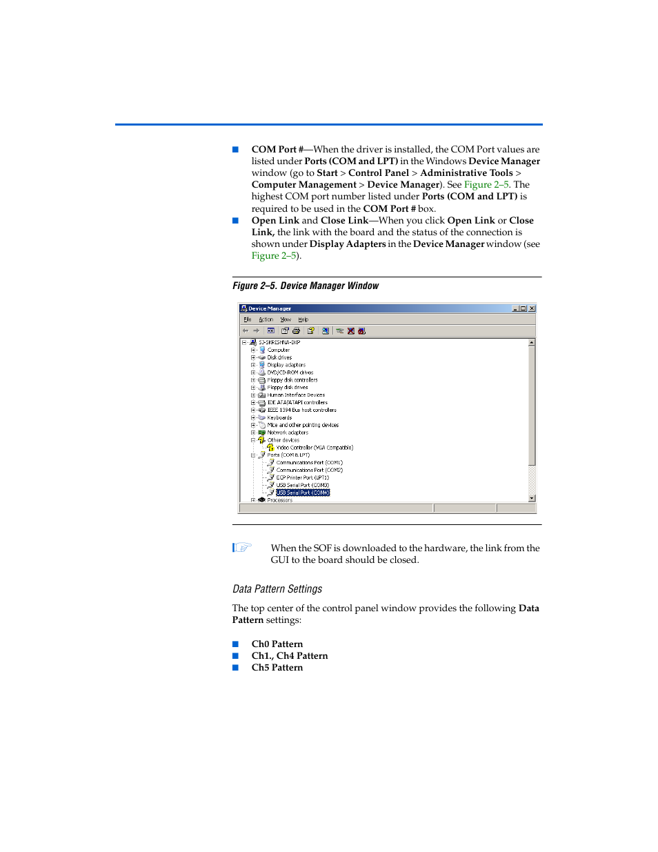 Data pattern settings, Data pattern settings -14 | Altera Transceiver SI User Manual | Page 22 / 38