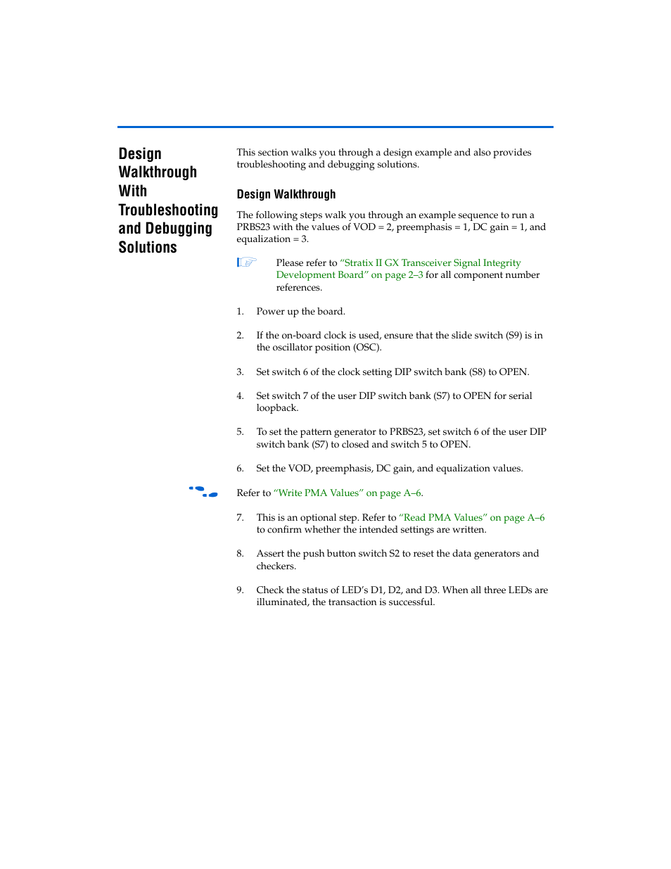 Design walkthrough | Altera Transceiver SI User Manual | Page 35 / 38