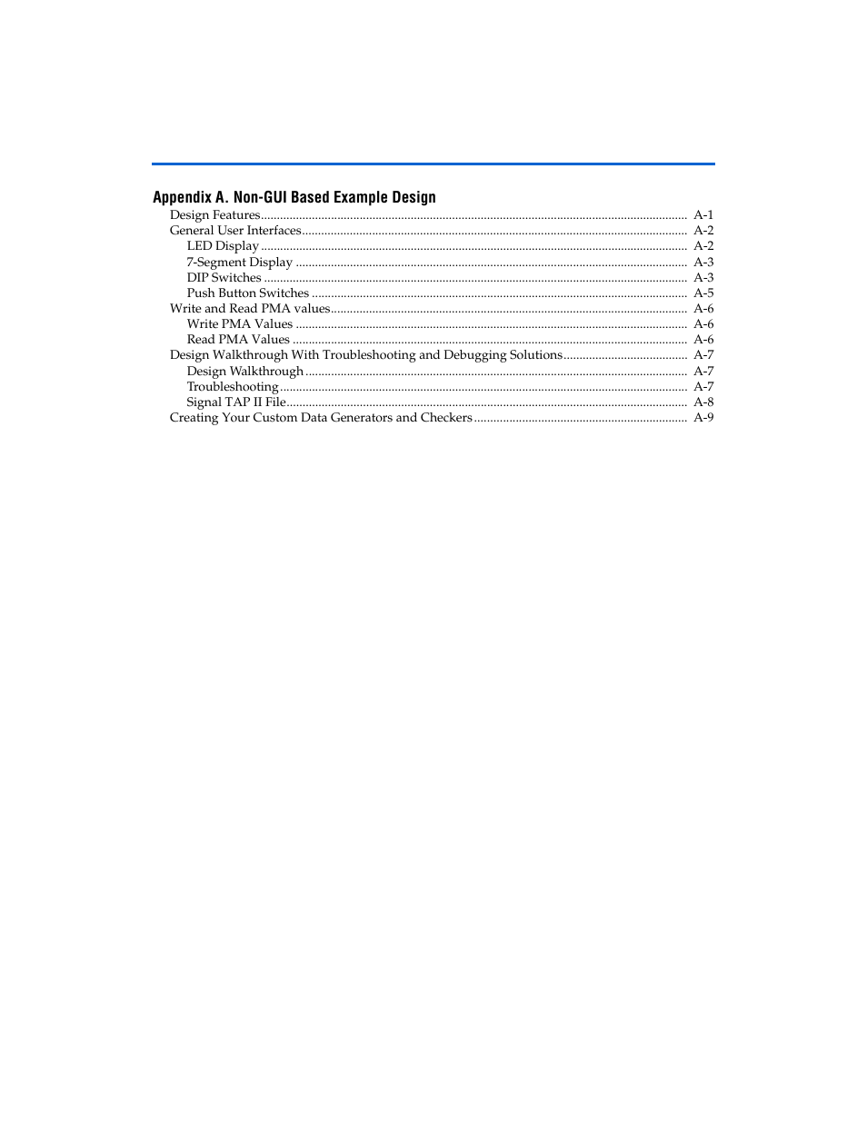 Appendix a. non-gui based example design | Altera Transceiver SI User Manual | Page 4 / 38