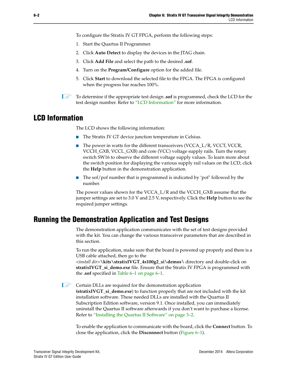 Lcd information | Altera Transceiver Signal Integrity User Manual | Page 18 / 30