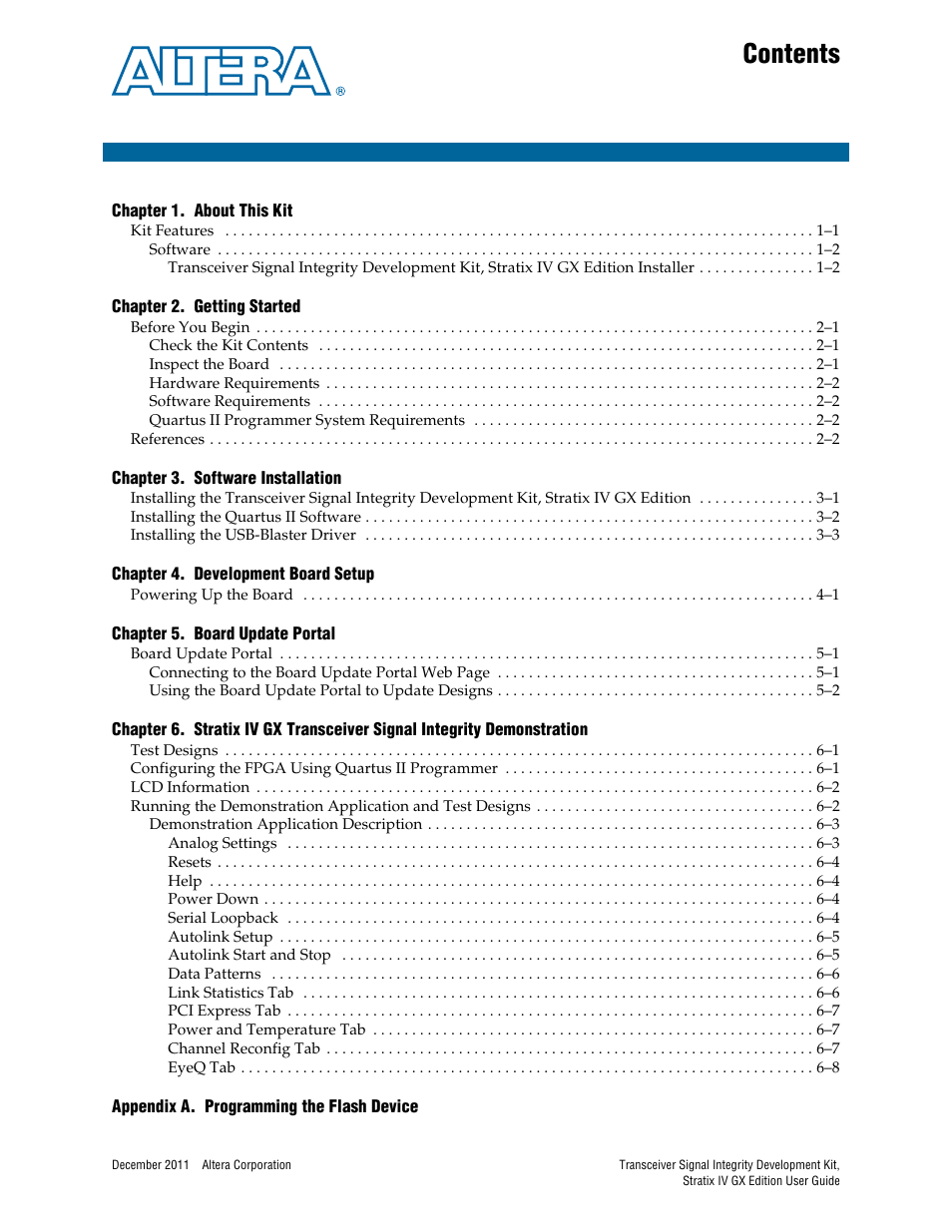 Altera Transceiver Signal Integrity User Manual | Page 3 / 34
