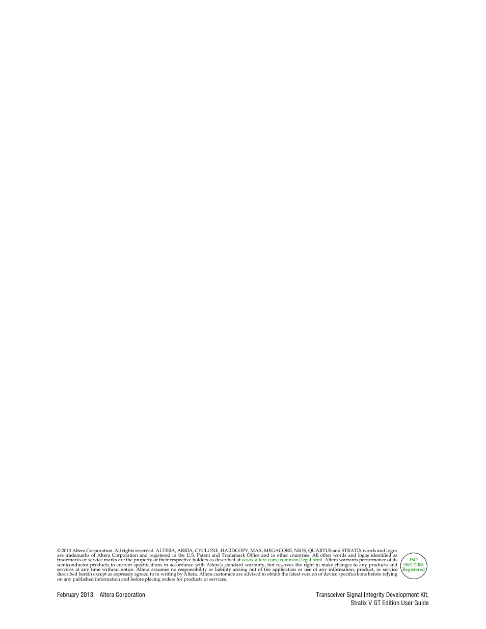 Altera Transceiver Signal Integrity User Manual | Page 2 / 56