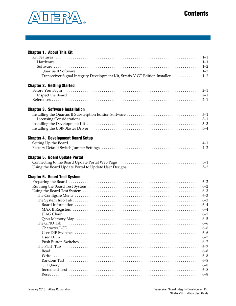 Altera Transceiver Signal Integrity User Manual | Page 3 / 56