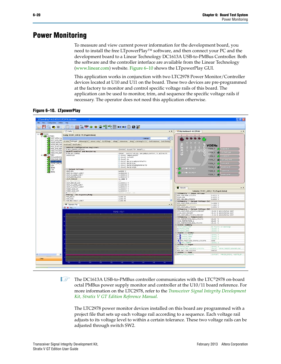 Power monitoring, Power monitoring –20 | Altera Transceiver Signal Integrity User Manual | Page 44 / 56