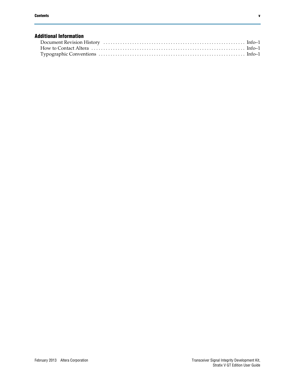 Additional information | Altera Transceiver Signal Integrity User Manual | Page 5 / 56